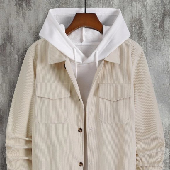 . Other - Cream Mens Corduroy Shirt Jacket